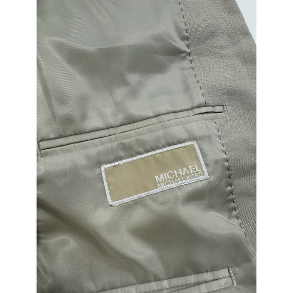 Michael Kors Mens Classic fit Sport Coat Blazer 36‎ R Beige Tan - Picture 7 of 9